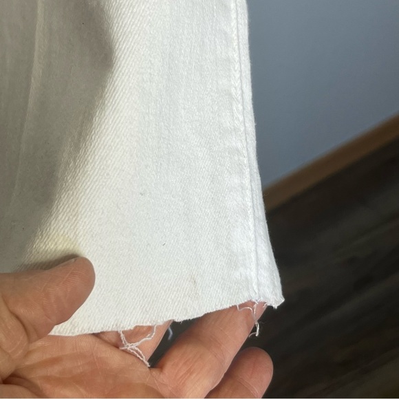 Joes Highrise Bootcut Denim Jeans Women 33 White Raw Slit Hem Pockets Zip NWT* - Picture 5 of 10